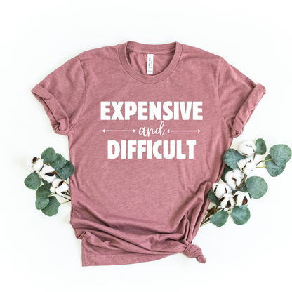 Wholesale Expensive Graphic Tee - Heather Mauve Tee