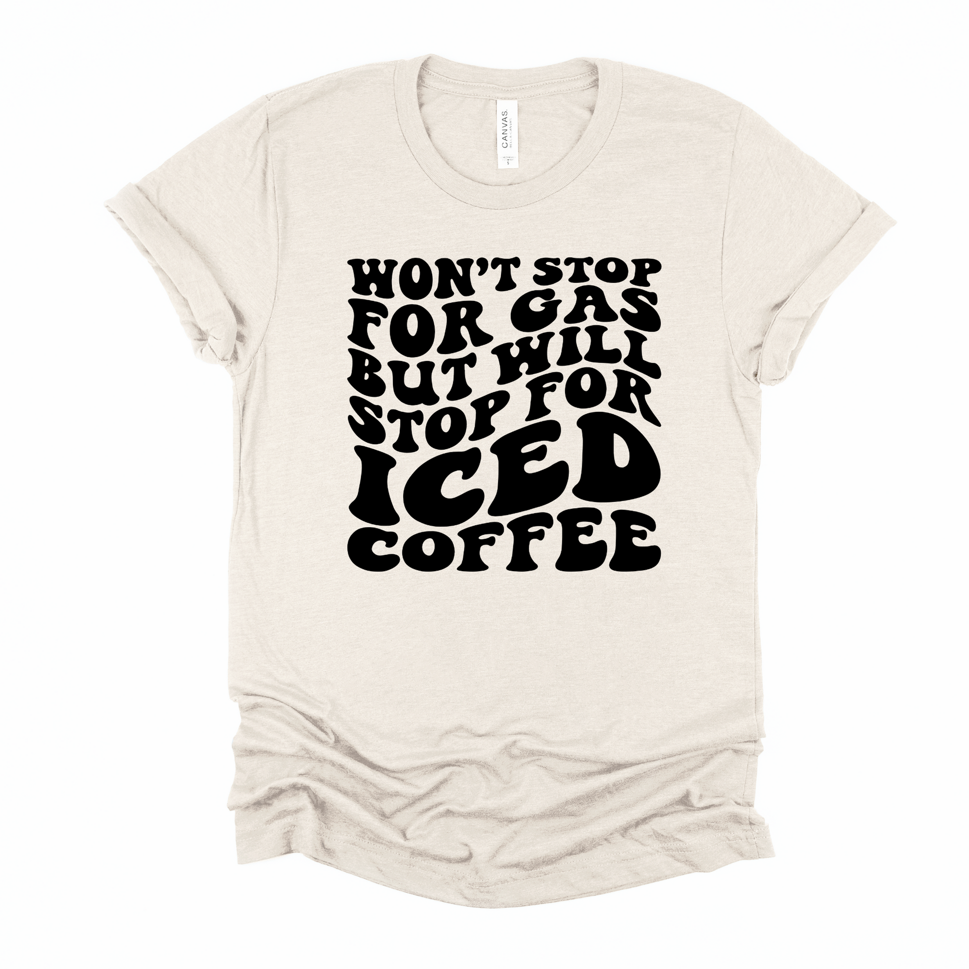 Wholesale Won't stop for gas Graphic Tee - Heather Clay Tee