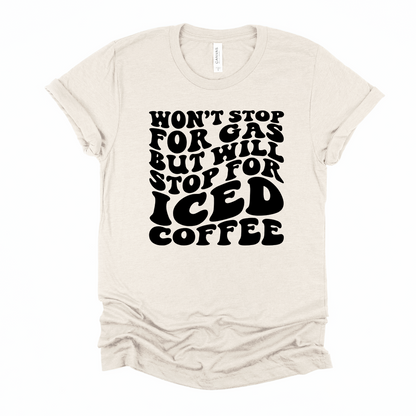 Wholesale Won't stop for gas Graphic Tee - Heather Clay Tee