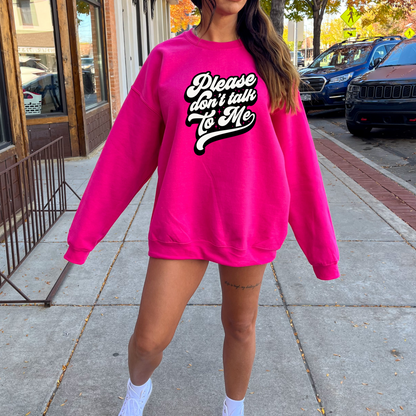 Wholesale Don't talk to me Graphic Tee - Fuchsia Tee