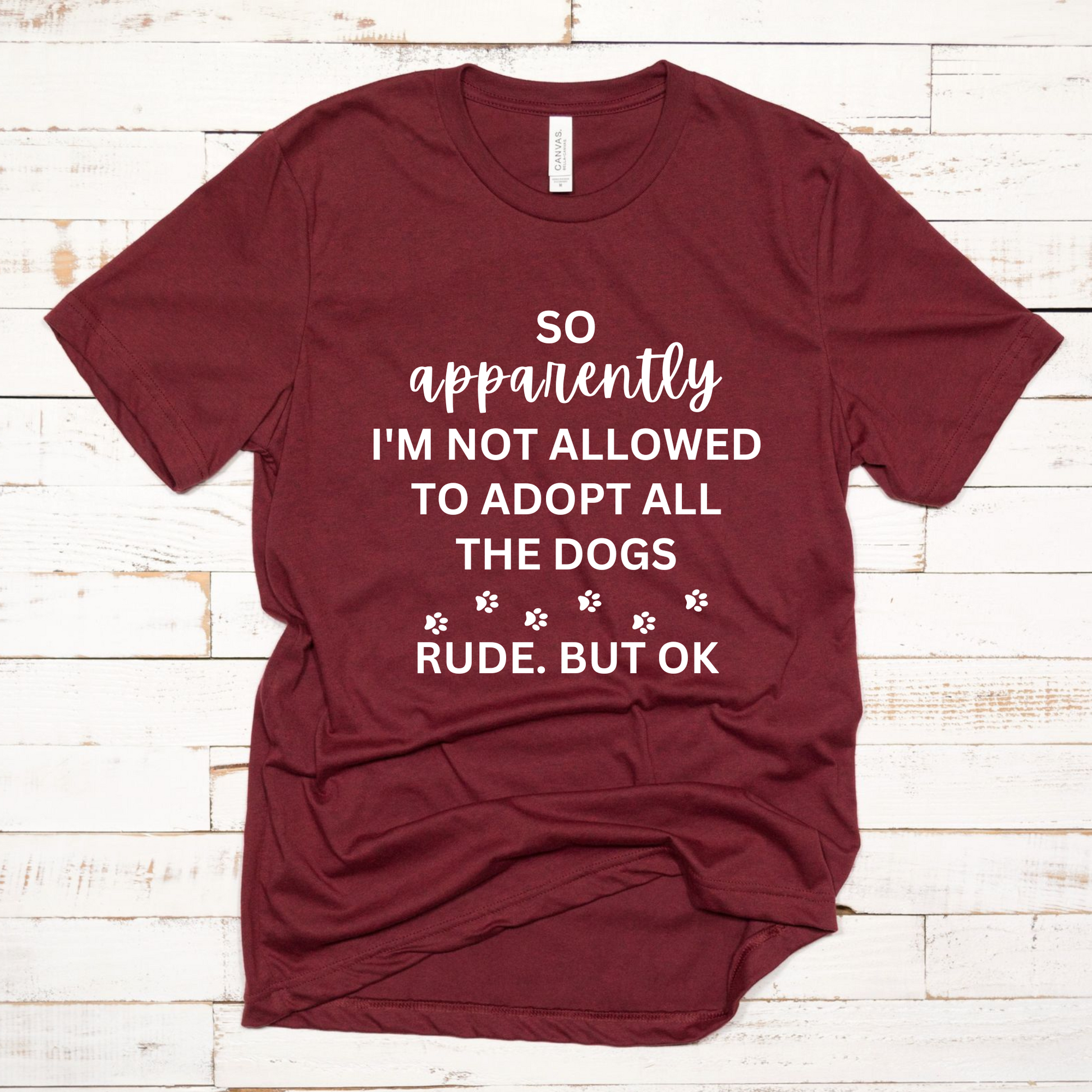 Wholesale All the dogs Graphic Tee - Maroon