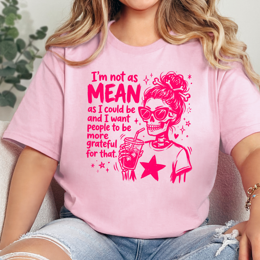 Wholesale I'm not as Mean Graphic Tee - Pink