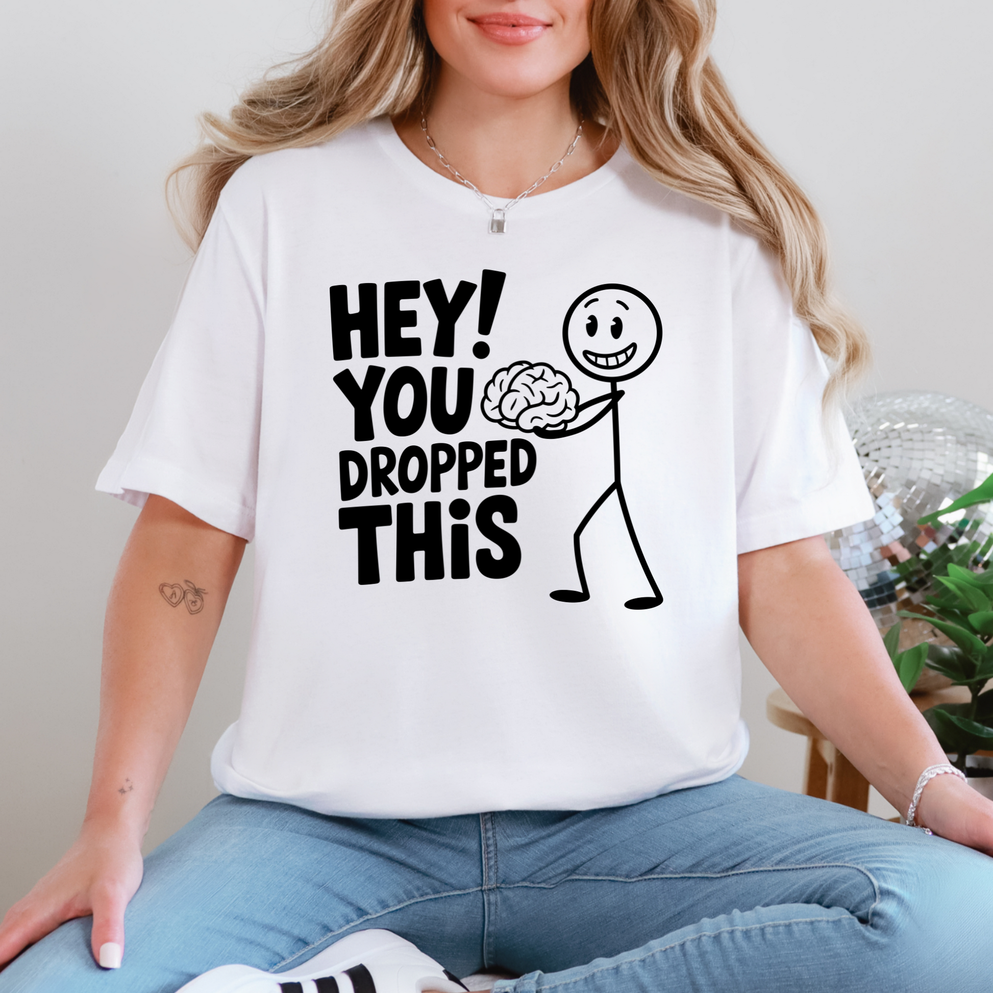 Wholesale You Dropped This Graphic Tee - White Tee
