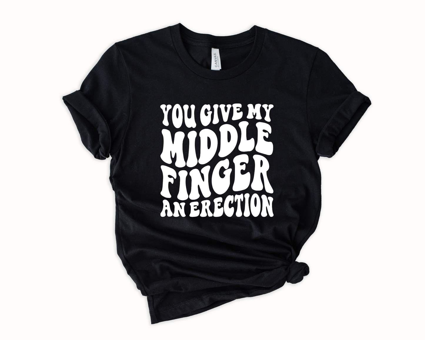 Wholesale My Middle Finger Graphic Tee - Fuchsia Tee