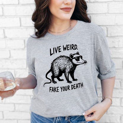 Wholesale Live Weird Graphic Tee - Grey Tee