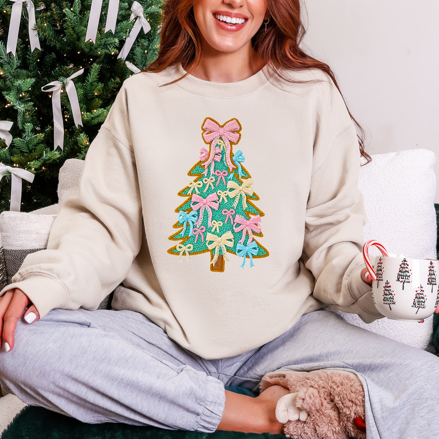 Yarn Christmas Tree Sweatshirt