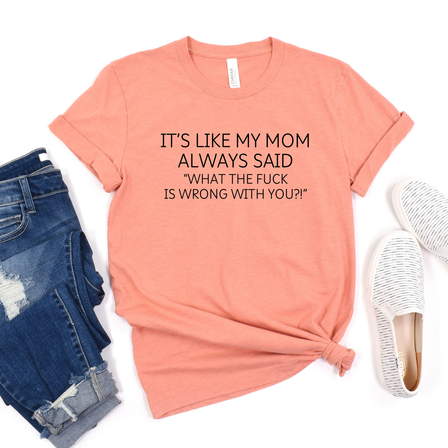 Wholesale My mom always said Graphic Tee - Ice Blue Tee