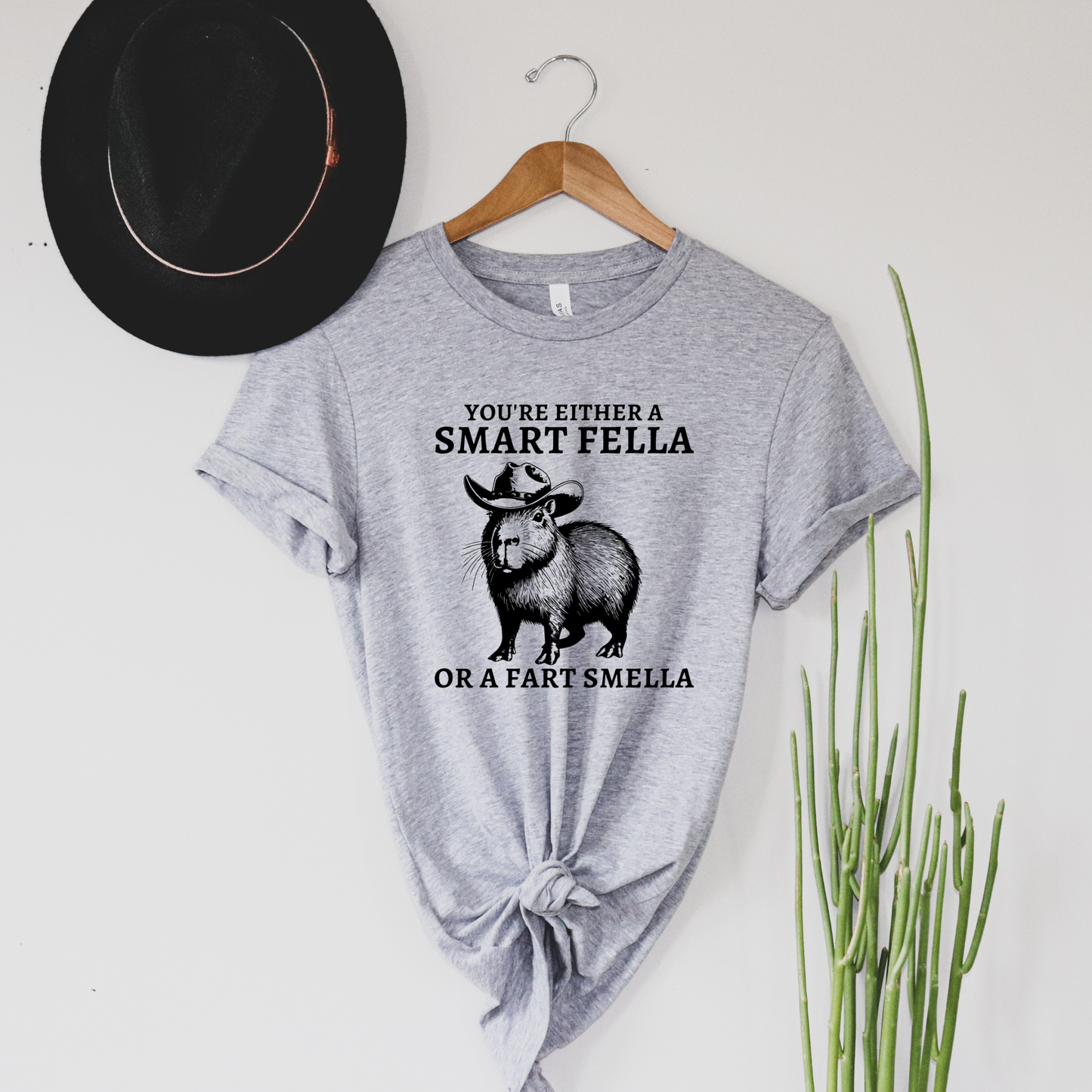 Wholesale Smart Fella Graphic Tee - Grey Tee