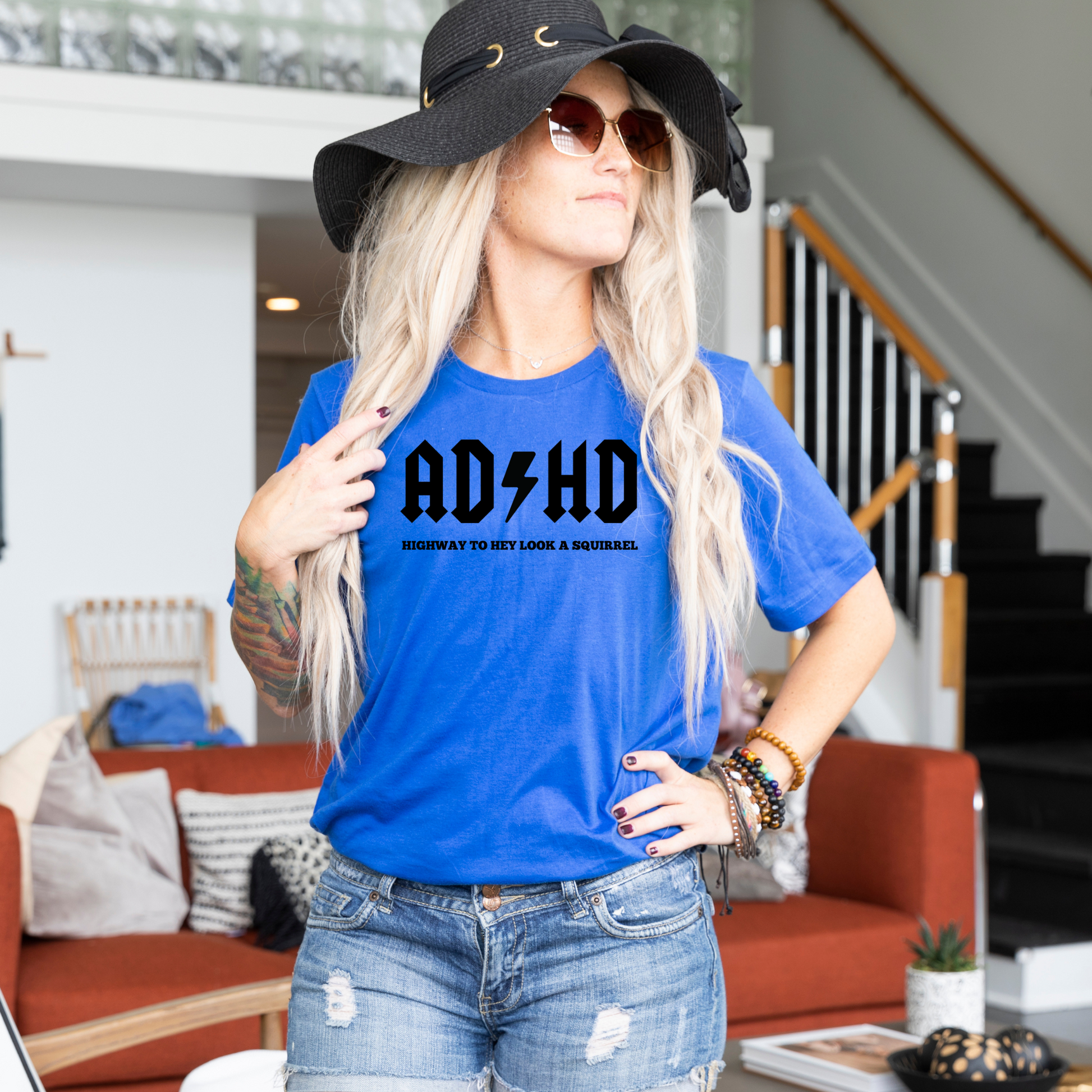 Wholesale ADHD Highway Graphic Tee - Grey Tee