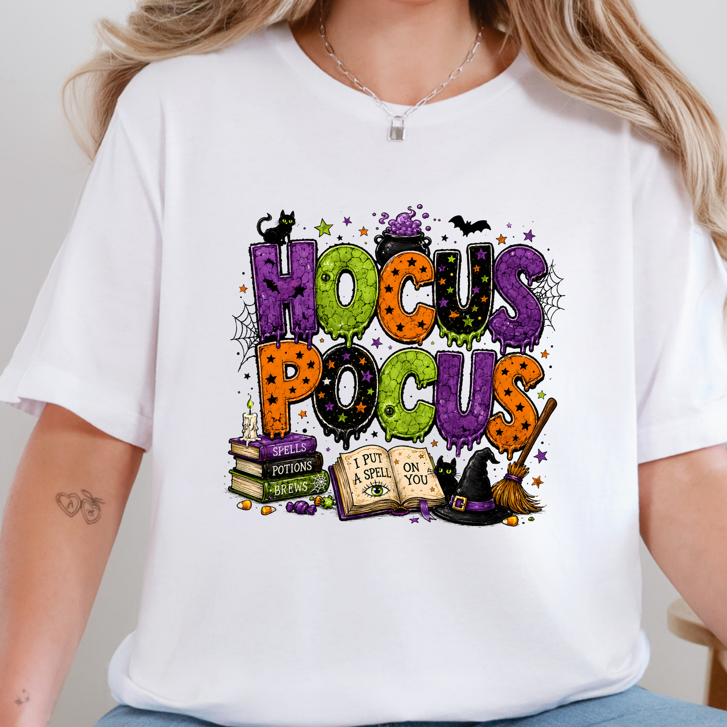 Wholesale Hocus Pocus Graphic Tee - White