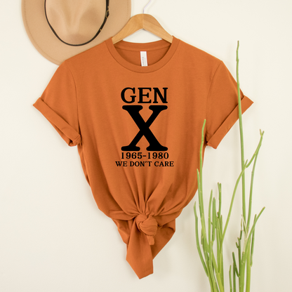 Wholesale Gen X We don't care Graphic Tee - Autumn Tee