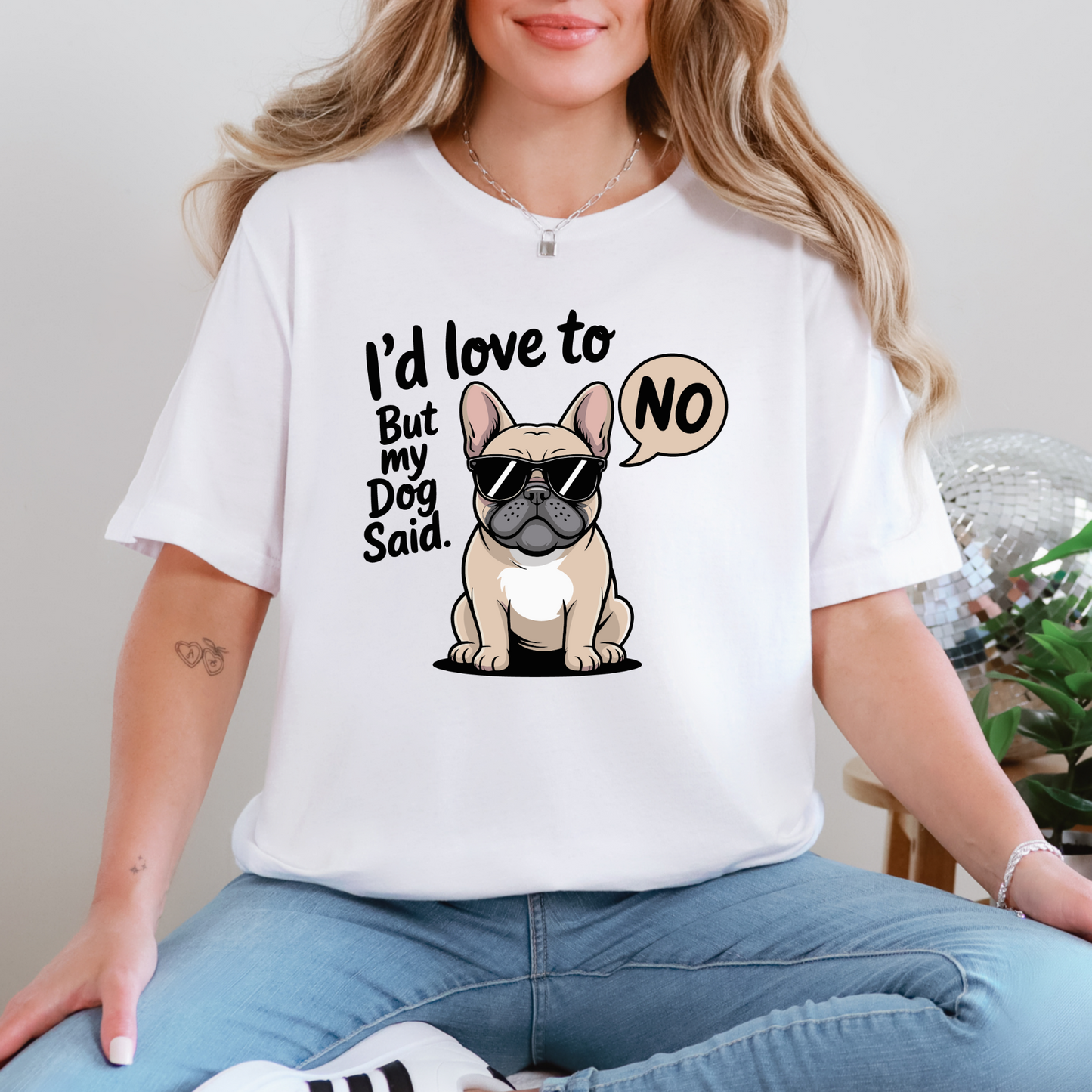 Wholesale Dog Said No Graphic Tee - White Tee