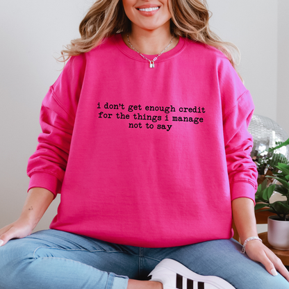 Wholesale Enough Credit Sweatshirt - Heliconia Sweatshirt