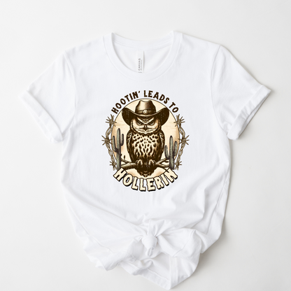 Wholesale Hootin Hollerin Graphic Tee - Heather Dust Tee