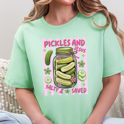 Wholesale Pickles and Jesus Graphic Tee - Mint