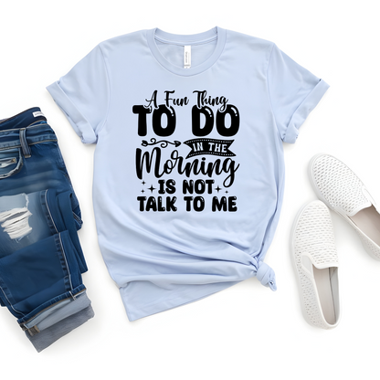Wholesale Not Talk to Me Graphic Tee - Light Blue Tee