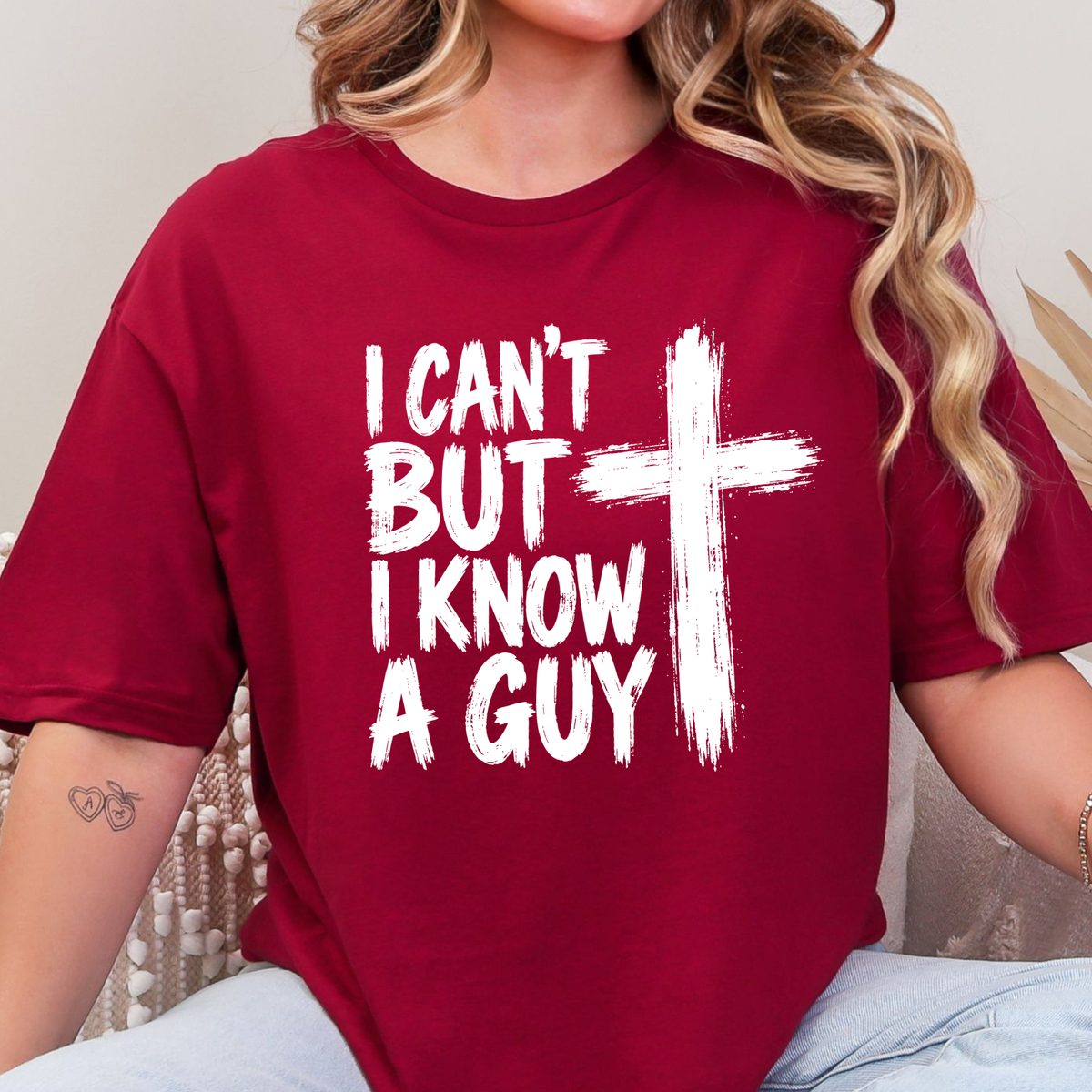 Wholesale But I Know A Guy Graphic Tee - Cardinal Red