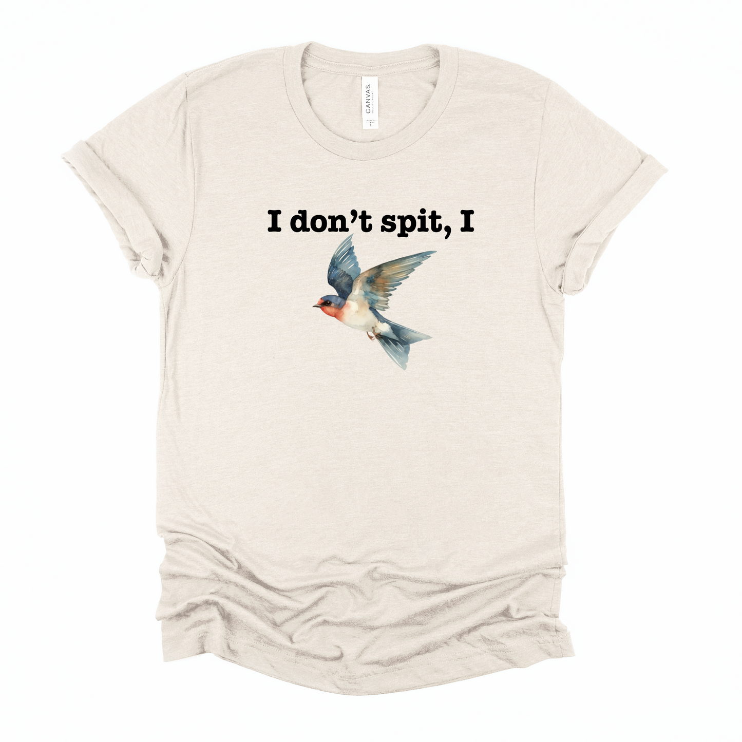 Wholesale I don't spit Graphic Tee - Grey Tee