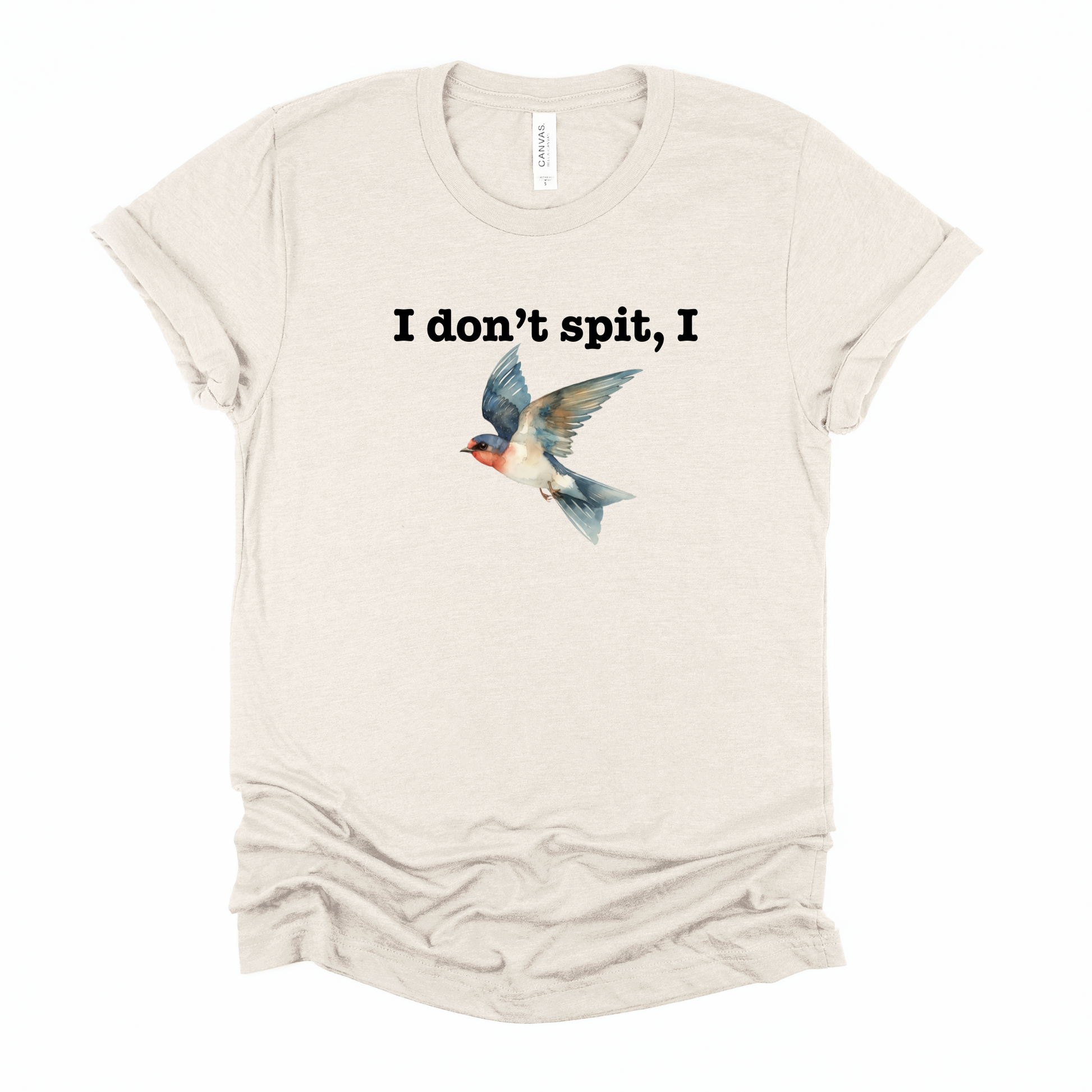 Wholesale I don't spit Graphic Tee - Grey Tee