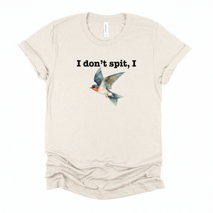 Wholesale I don't spit Graphic Tee - Grey Tee