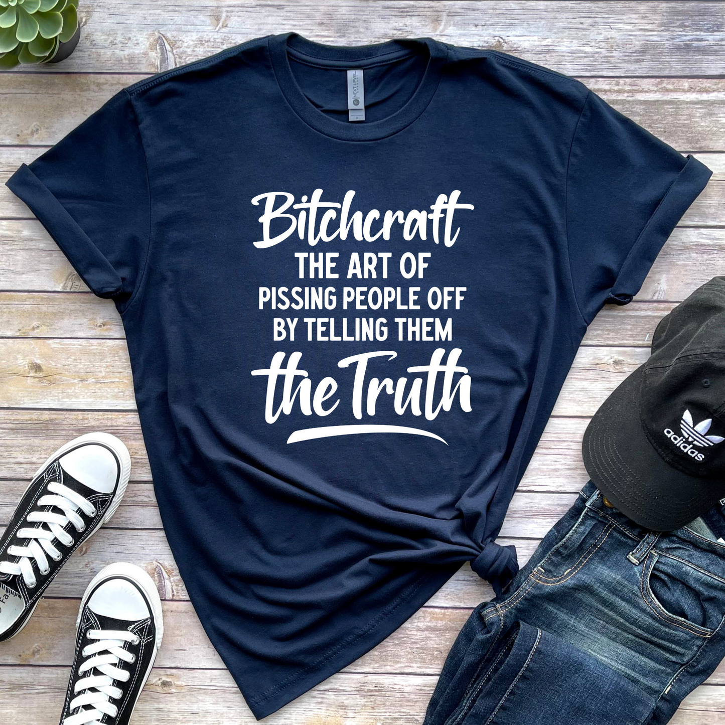 Wholesale Bitchcraft Graphic Tee - Fuchsia Tee