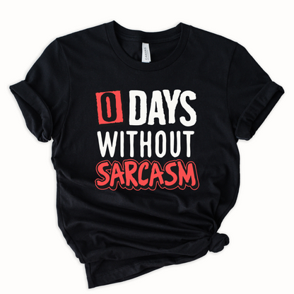 Wholesale 0 days without sarcasm Graphic Tee - Heather Charcoal Sweatshirt