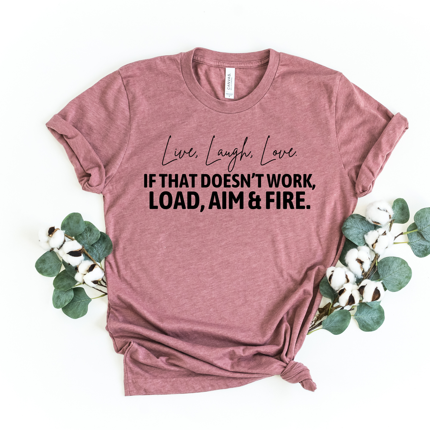 Wholesale Load Aim Fire - Heather Mauve Tee