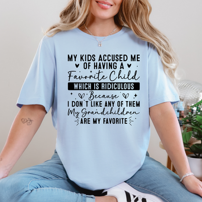Wholesale Funny Grandma Graphic Tee - Baby Blue Tee