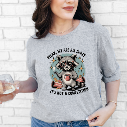 Wholesale We are all crazy, it's not a Competition Graphic Tee - Grey Tee