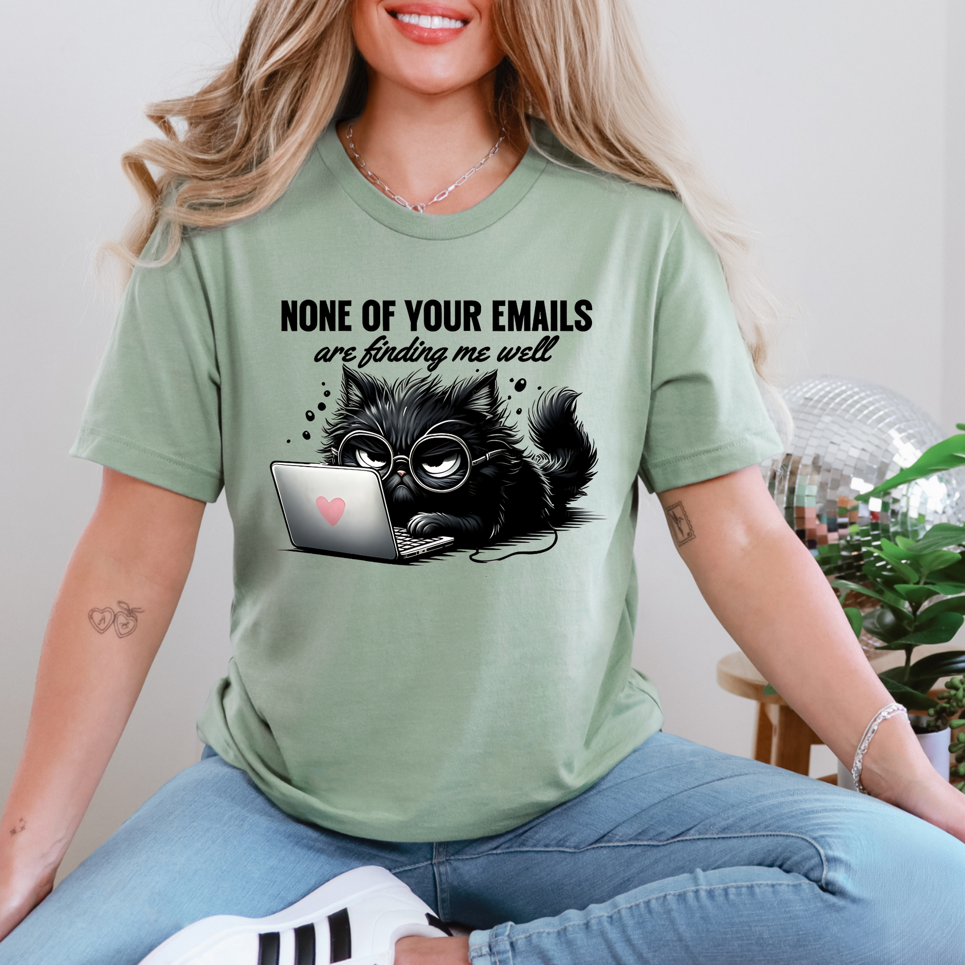 Wholesale Your Emails Graphic Tee - Sage Tee