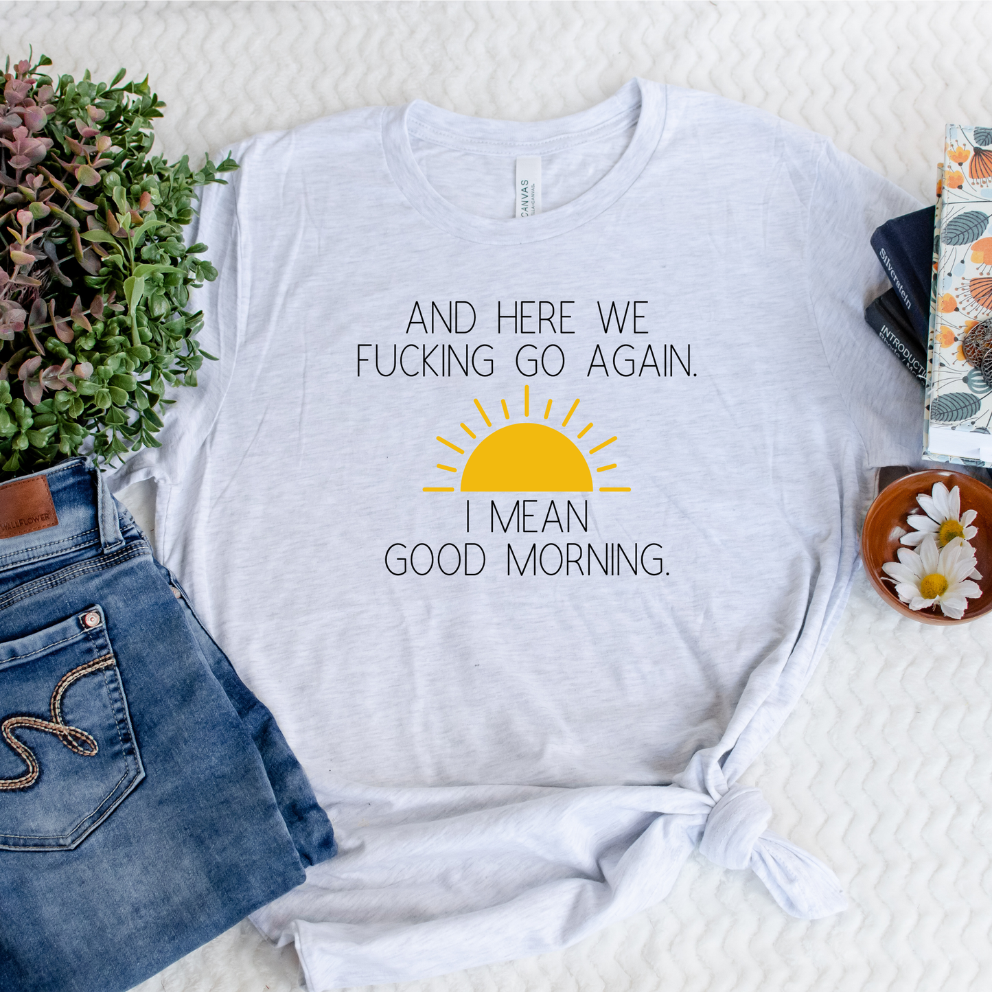 Wholesale I mean good morning Graphic Tee - Ash Grey Tee