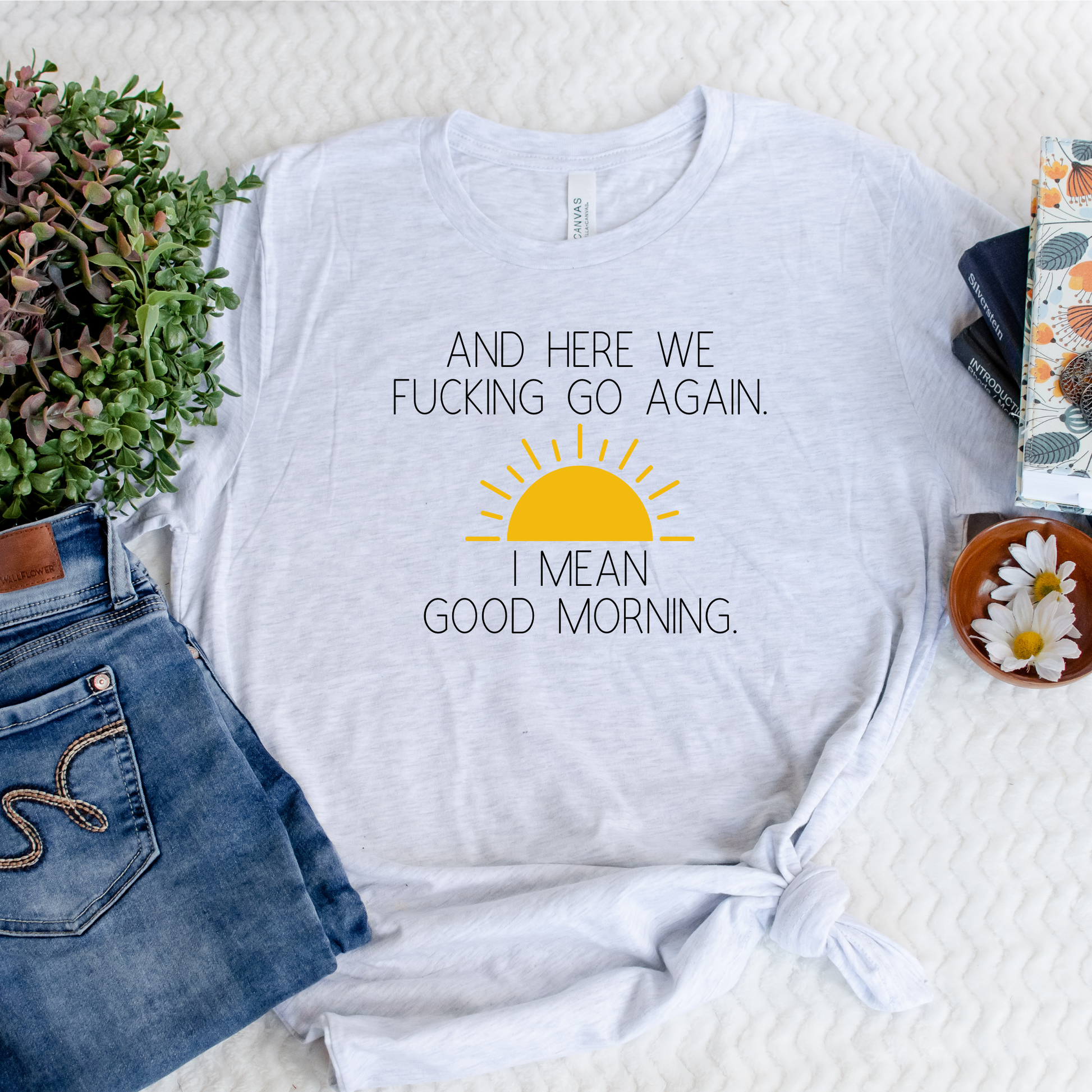Wholesale I mean good morning Graphic Tee - Ash Grey Tee