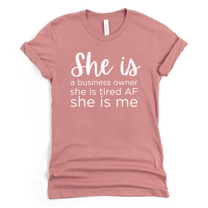 Wholesale Business Owner Graphic Tee - Mauve Tee