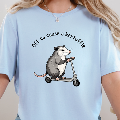 Wholesale Off to Cause Kerfuffle Graphic Tee - Baby Blue Tee