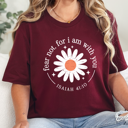 Wholesale Fear Not, For I Am With You Graphic Tee - Maroon