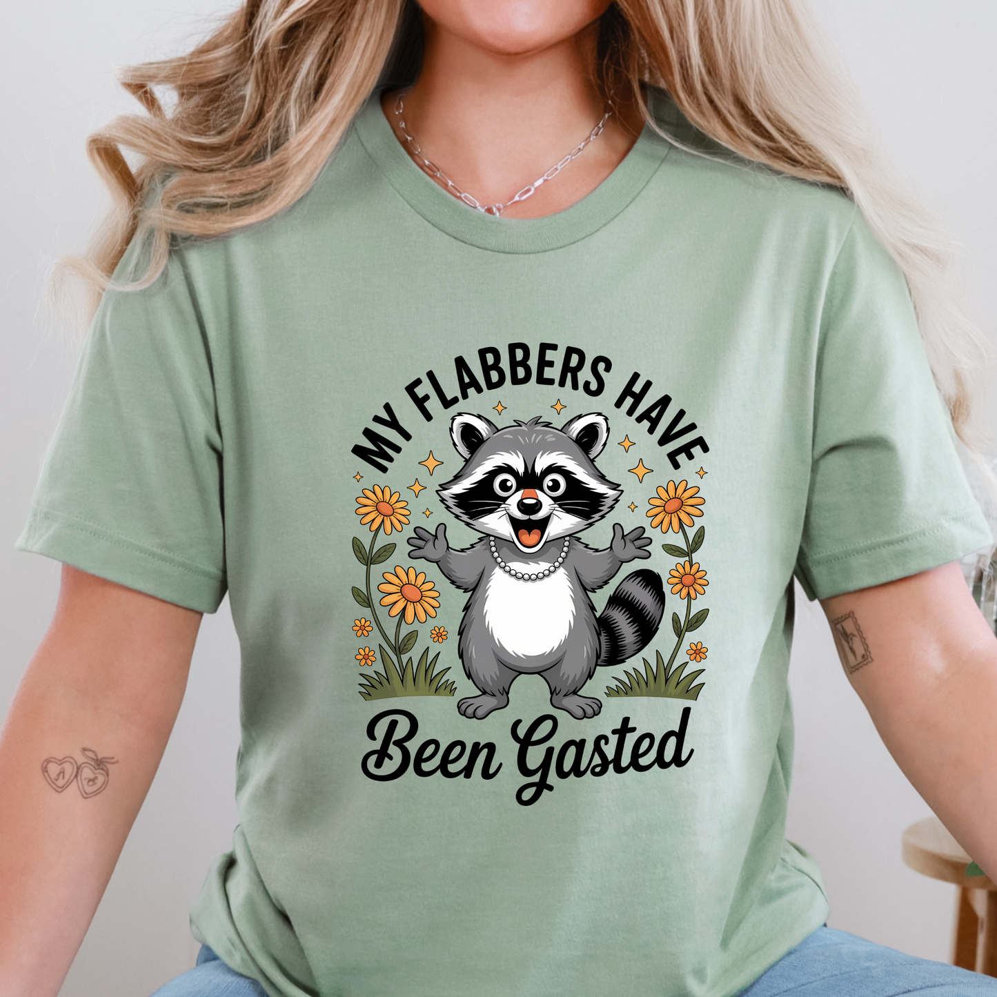 Wholesale Flabbers Have Been Gasted Graphic Tee - Sage Tee