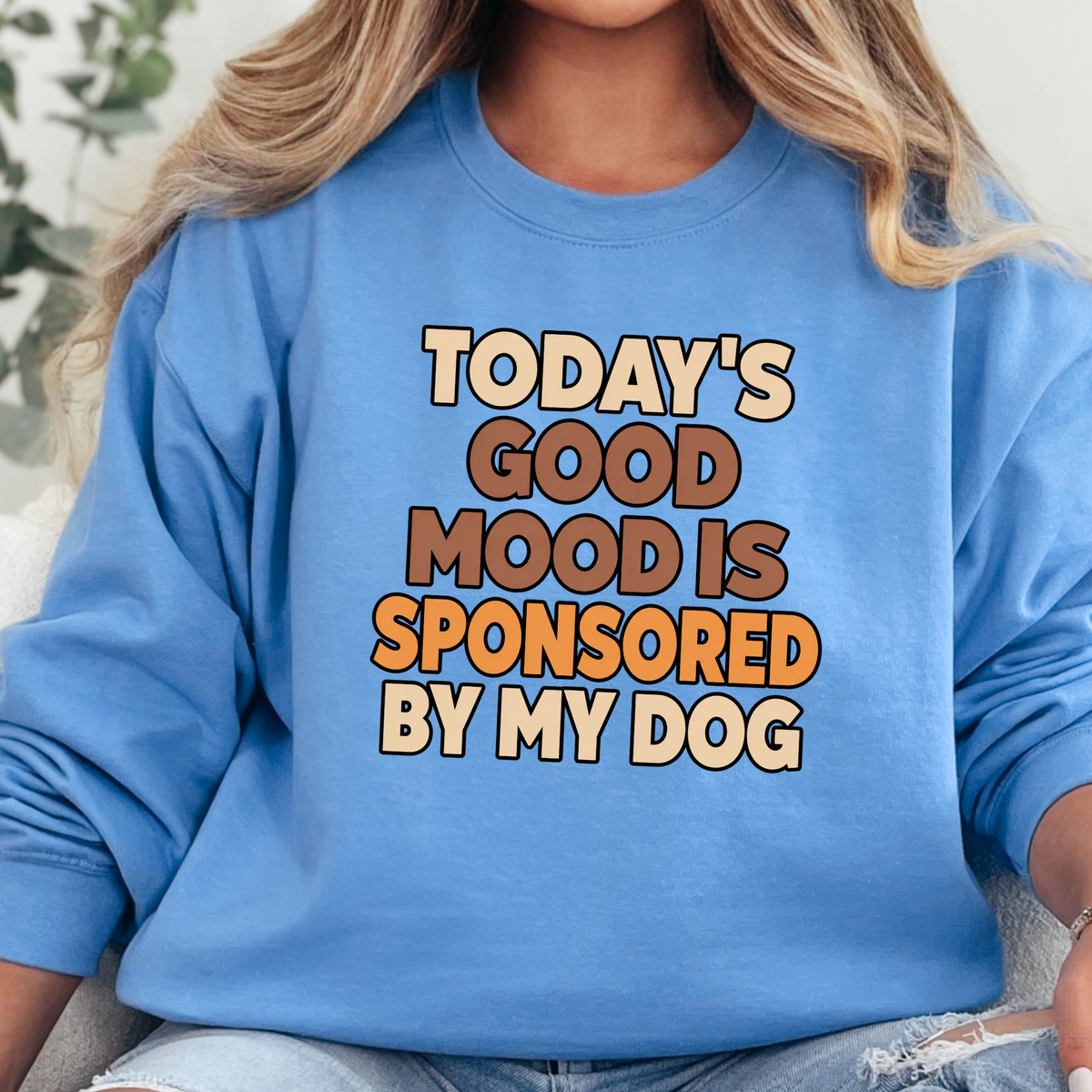 Wholesale Sponsored By My Dog Graphic Sweatshirt - Carolina Blue