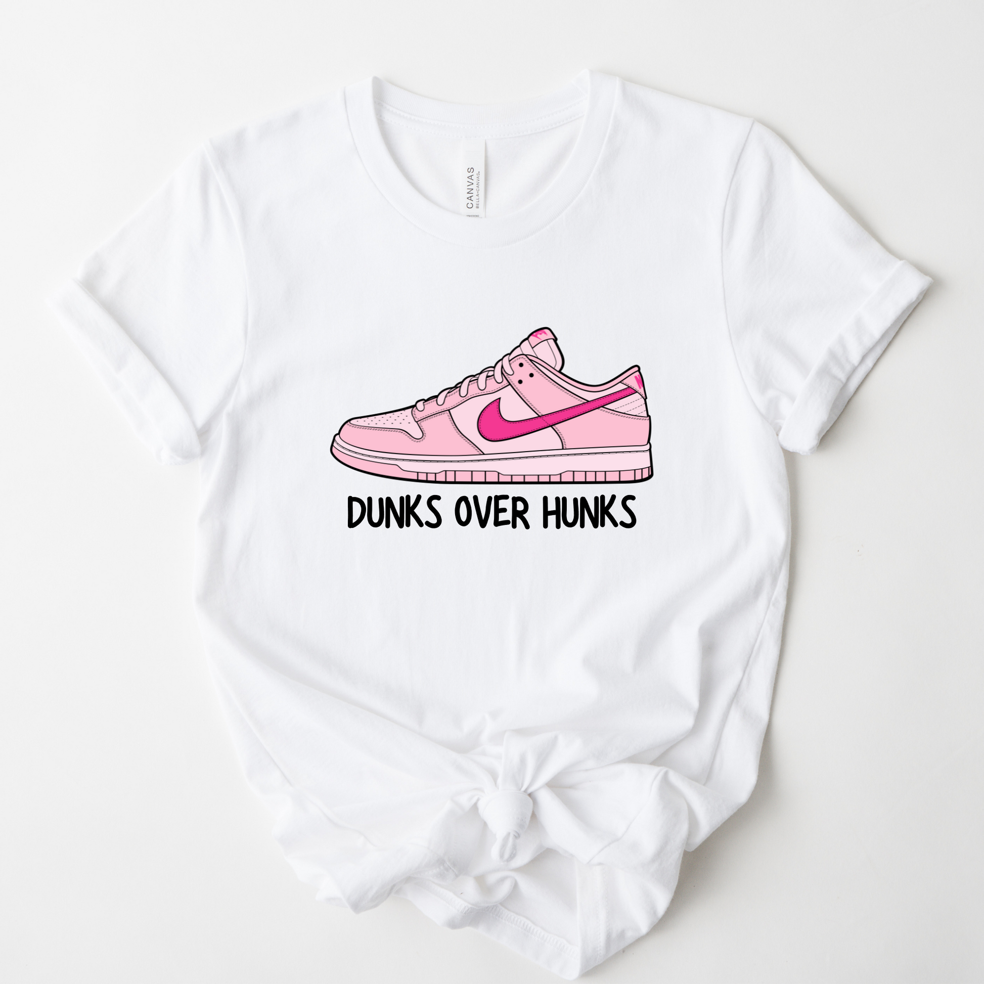 Wholesale Dunks over hunks Graphic Tee - Pink Tee