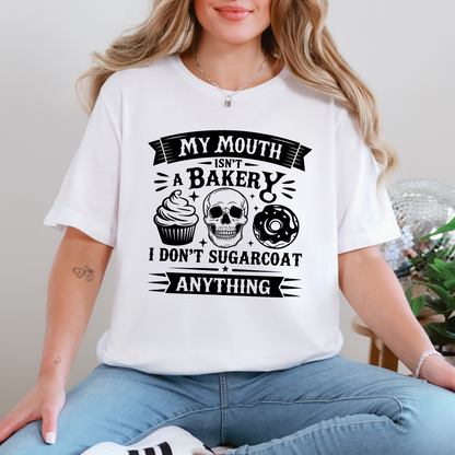 Wholesale My Mouth Isnt a Bakery Graphic Tee - White Tee