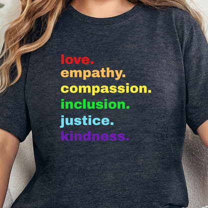 Wholesale Love, Empathy Graphic Tee - Dark Grey Heather Tee