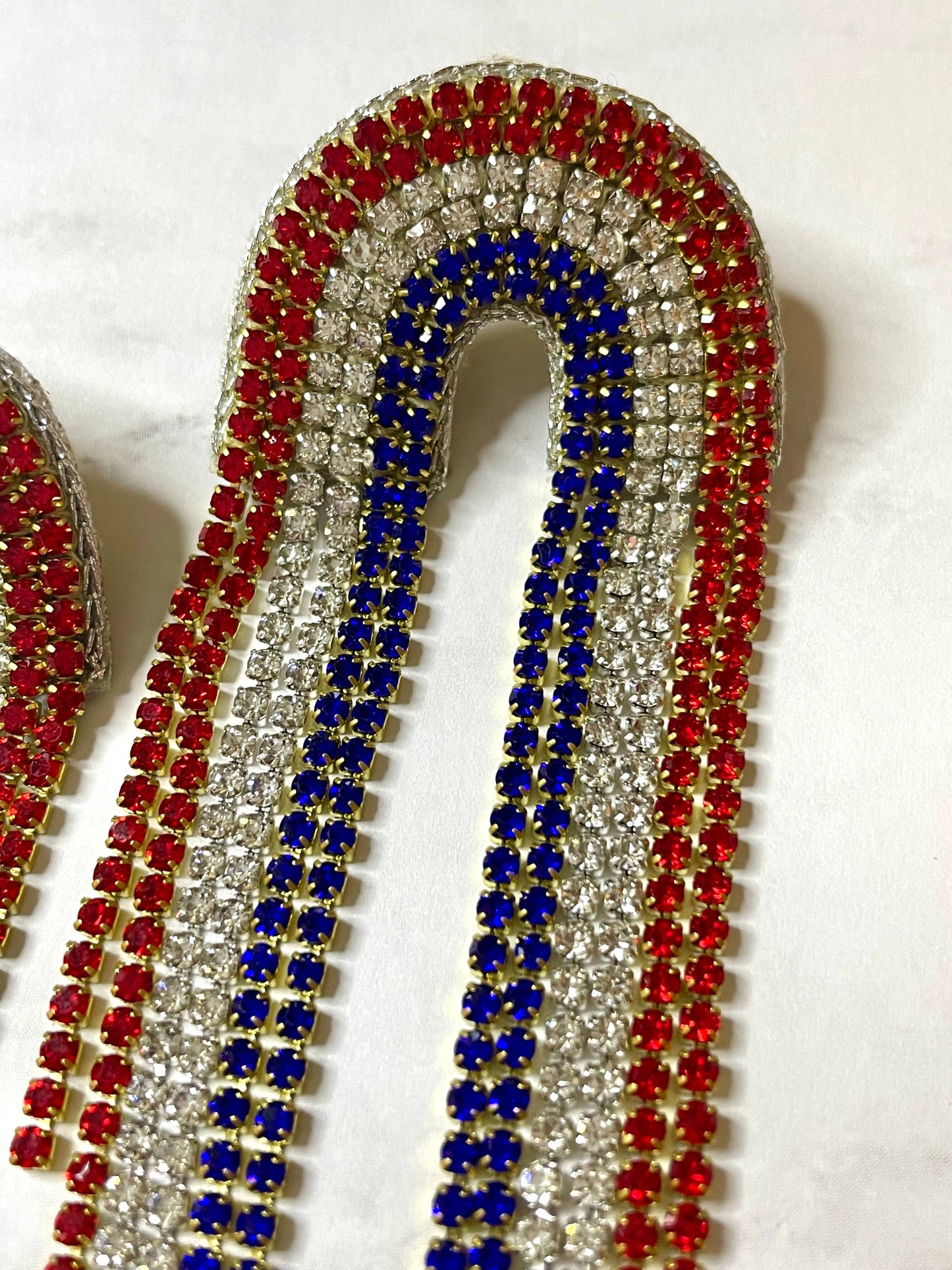 Patriotic American Red White Blue Cup Chain