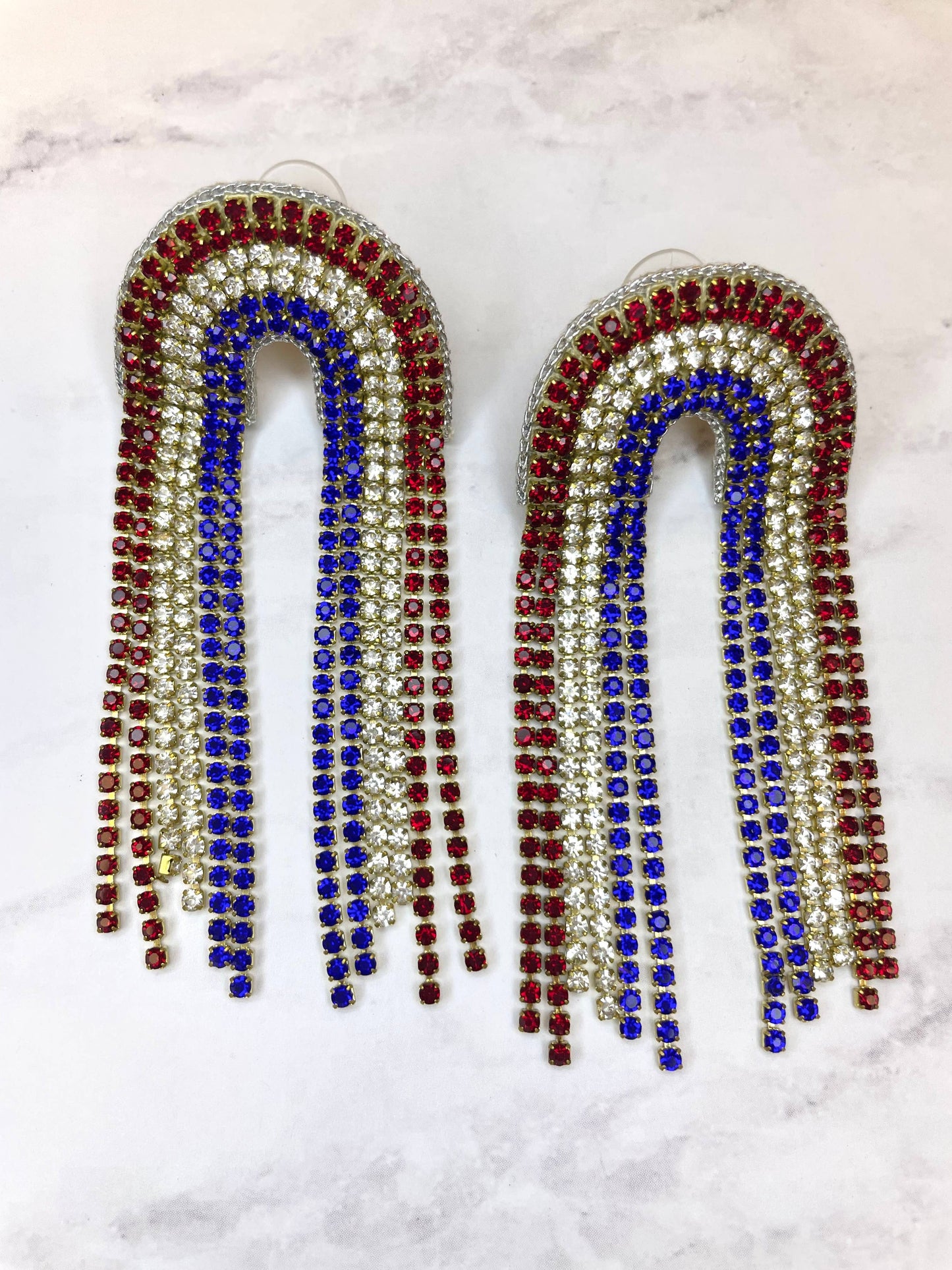 Patriotic American Red White Blue Cup Chain