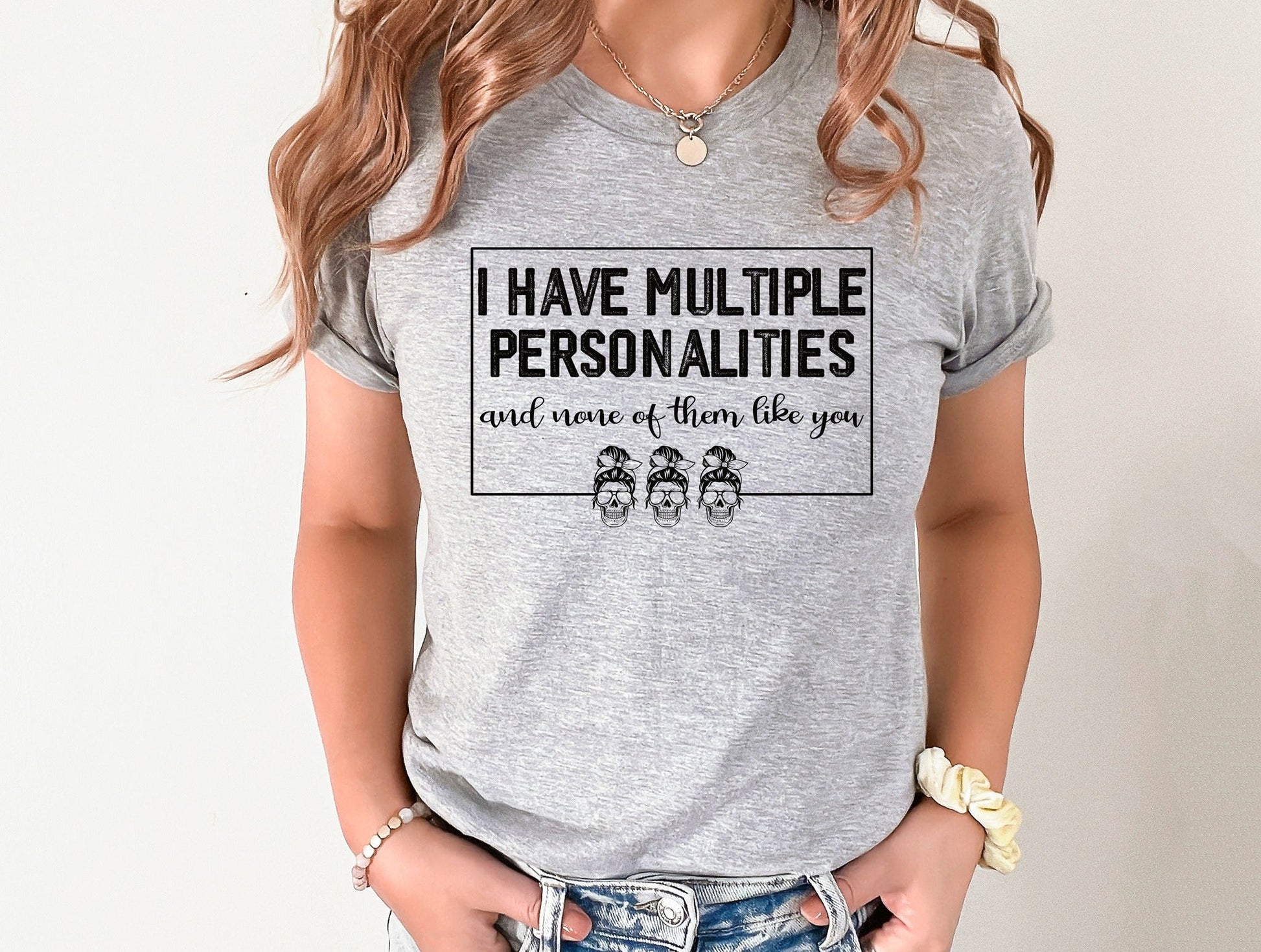 Wholesale Multiple Personalities Graphic Tee - White Tee
