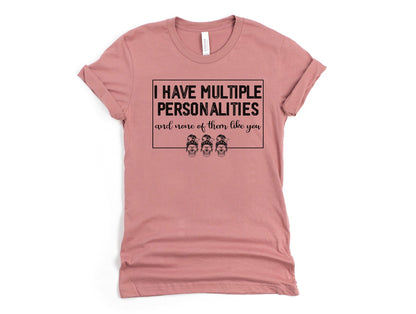 Wholesale Multiple Personalities Graphic Tee - Grey Tee