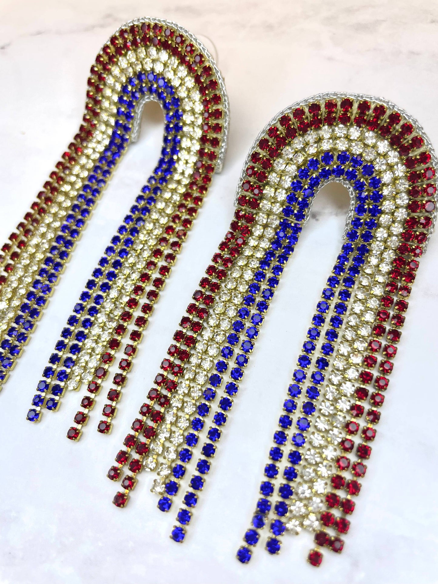 Patriotic American Red White Blue Cup Chain