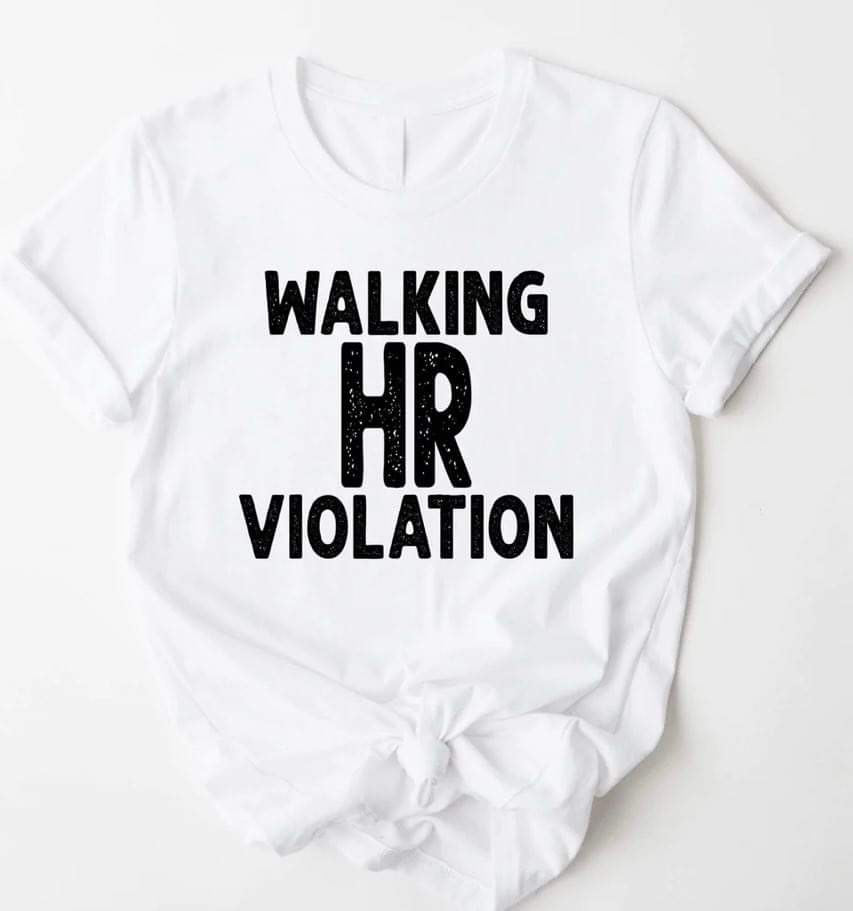 Wholesale Walking HR Violation Graphic Tee - White