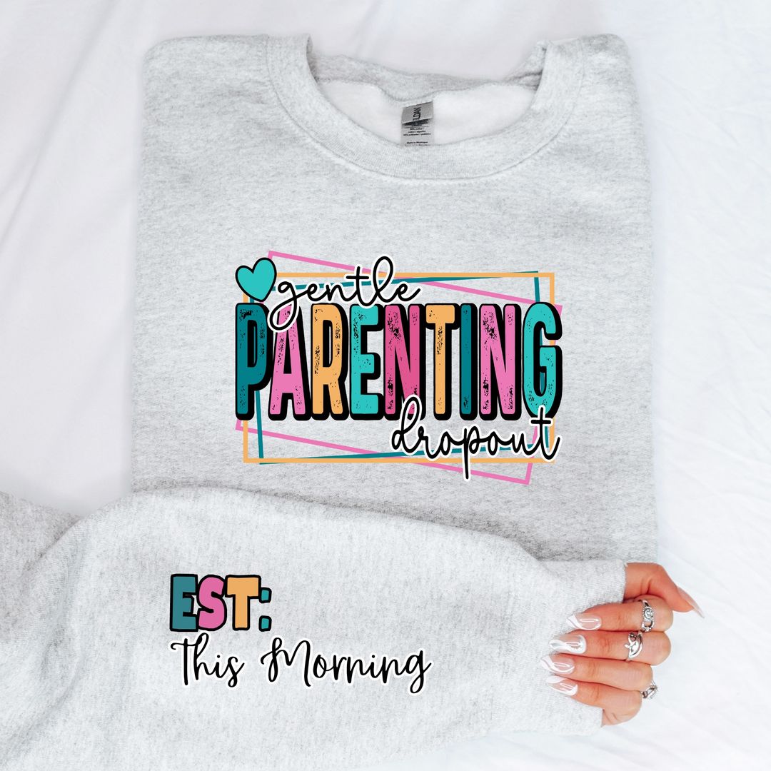Wholesale Gentle Parenting Dropout This Morning - Ash Grey Sweatshirt