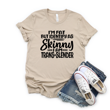 Wholesale Identify as skinny Graphic Tee - Tan Tee