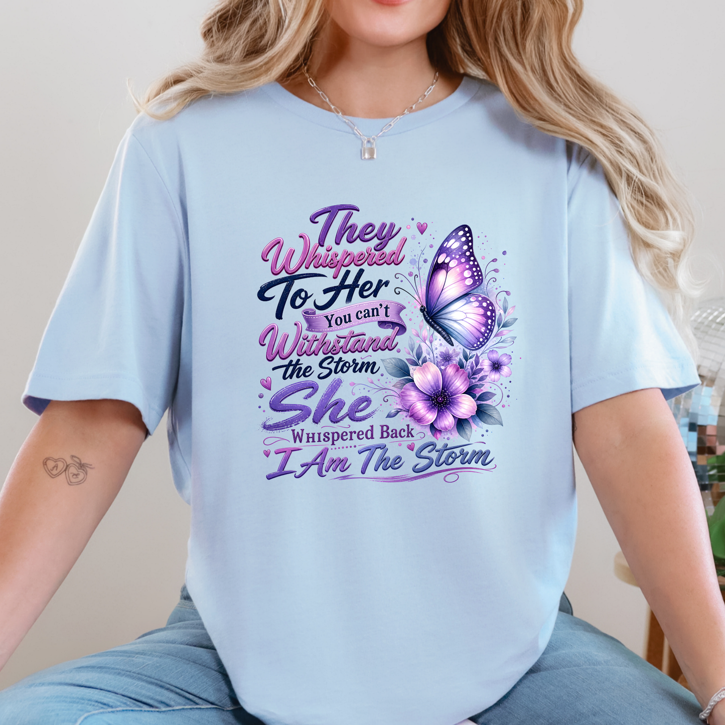 Wholesale I Am The Storm Graphic Tee - Baby Blue