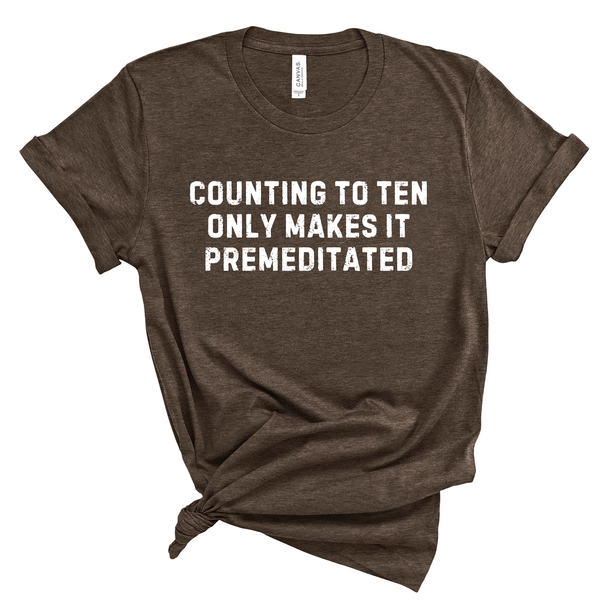 Wholesale Premeditated Graphic Tee - Heather Brown Tee